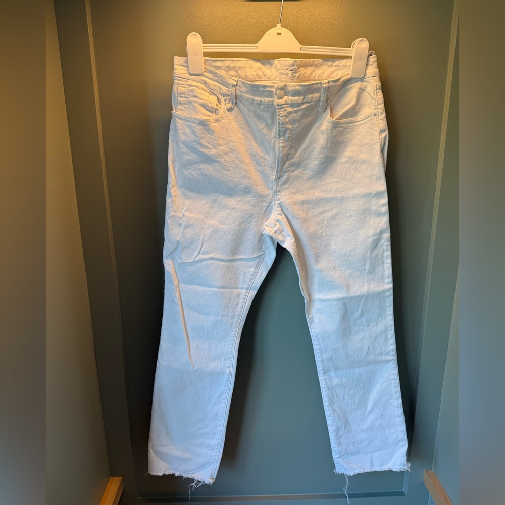 Good American White Straight Leg Jeans